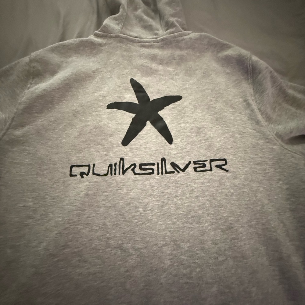 Quiksilver Light Gray Men's Hoodie - Picture 5 of 5